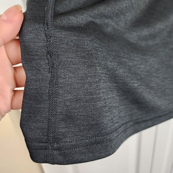 Tek Gear DryTek Men Top Running Shirt 1/4 Zip Pullover Charcoal Mock neck Size S - Picture 10 of 14